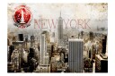 Fototapet New York Post Age Stamp 200x140 - Artgeist sp. z o. o.