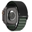 Spigen Fabric Band Hook rem til Apple Watch 49/46/45/44mm Svart/Grønn