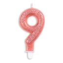 Kakelys Tall Glitter Roségull   Tallet 9