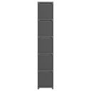 vidaXL Displayhylle med 15 kuber og bokser gr? 103x30x175,5 cm stoff