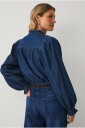 Ellos Collection   Denimbluse med volanger   Blå