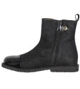 ANGULUS Booties   Flat   With Zipper   Black   31
