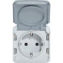 Legrand Plexo Stikkontakt 2-pol med Jord, Schuko, 16A, Grø