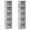  CD skap 2 stk betonggrå 21x16x93,5 cm sponplate