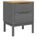  Nattbord grå 45x39x57 cm heltre furu 374004