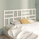 vidaXL Sengegavl hvit 206x4x104 cm heltre furu