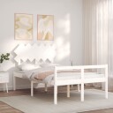 Seniorseng med hodegavl hvit small double heltre
