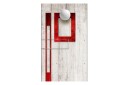 Fototapet Concrete Red Frames And White Knobs 50x1000 - Artgeist sp. z o. o.