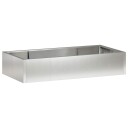 vidaXL Støttemur 6 stk. 200 x 100 x 30 cm Rustfritt stål Sølv