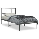  Sengeramme i metall med hodegavl svart 90x190 cm 8721012303522