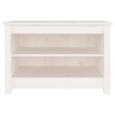 vidaXL Skobenk hvit 70x38x45,5 cm heltre furu