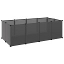 Vidaxl Smådyrbur Svart 144X74X46.5 cm Pp Og Stål