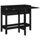 Plantekasse med foldbar bordplate svart heltre furu