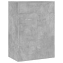 vidaXL Skoskap betonggr? 60x35x84 cm sponplate