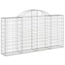 vidaXL Gabionkurver buede 12 stk 200x30x100/120 cm galvanisert jern