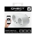 Qnect Smart Dobbelkontakt 13A WiFi