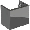 Geberit Acanto servantskap 59,2x41,5 cm grått glass