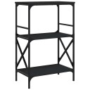  Bokhylle 3 etasjer svart 59x35x90,5 cm konstruert tre 8721012193949