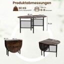 Sammenleggbart spisebord for 6–8 personer – plassbesparende ovalt design