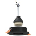  Spotlights Med Søkelys 6 Pcs Svart 9 Xcm Aluminium