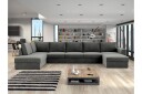 Taberk Sofa med Sjeselong og Divan 5 seter   Grå