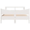  Sengeramme med hodegavl hvit 135x190 cm heltre furu 3306319
