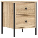 vidaXL Nattbord sonoma eik 40x42x50 cm konstruert tre