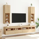 vidaXL TV-benk med LED-lys sonoma eik 30,5x30x102 cm 8721012256033