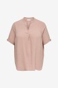 Only Carmakoma Bluse carMetta S/S V neck Rosa