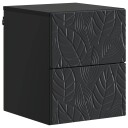  Vegghengt Nattbord 2 pcs Svart 34,5 x 33 x 40 cm Konstruert tre