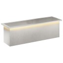 vidaXL Hageplantekasse med LED Sølv 30 x 100 x 30 cm Rustfritt stål