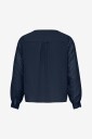 Only Carmakoma   Bluse Carmetta L/S V Neck Top Wvn   Blå