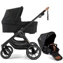 Emmaljunga NXT90F Outdoor Black Offroad Komplett m/ Sittedel Og Liggedel
