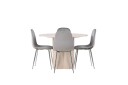 Venture Home Olivia Matgruppe 110 cm Rund med 4 Eva Stoler Whitewash