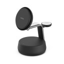 Belkin UltraCharge Pro 3-i-1 25W Qi2 Trådløs Lader Kullsvart