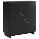 vidaXL Skjenk Svart 67 x 34,5 x 75 cm Konstruert tre