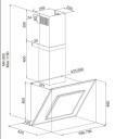 SILVERLINE Agat SL 3422-90 SR - Panser - skorsteinvinklet - bredde: 89.6 cm - dybde: 43.7 cm - ekstraksjon og resirkulasjon (-) - med intern/valgfri ekstern motor - svart