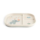 Done by Deer Foodie Compartment Plate Celebration Sand   Beige   22X 18X H 2CM