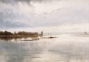 River Landscape by Ferdynand Ruszczyc Plakat Plakat / 50x70cm