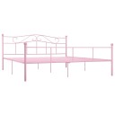  Sengeramme rosa metall 180x200 cm