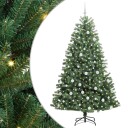  Kunstig sammensatt juletre grønn 210 cm PVC og metall