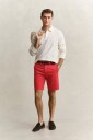 Solblekede chinoshorts ROSE RED 32