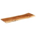 Vegghylle 140x40x3,8 cm rektangulær heltre akasie naturlig kant