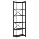  Bokhylle Svart eik 60 x 30 x 188 cm Konstruert tre