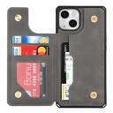 iPhone 14 Plus Magnetic Kickstand Lommebok-deksel Grå