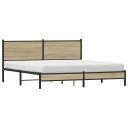  Sengeramme i metall uten madrass sonoma eik 160x200 cm 8721102954580