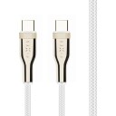 FIXED METAL series 100W USB-C/C braided cable 2m White