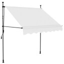 vidaXL Manuell uttrekkbar markise med LED 100 cm kremhvit