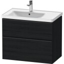 Duravit D-Neo Servantskap m/2 skuffer 784x452 mm Black Oak