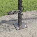  Gjerde med innlegg. Grå 0.6 x 50 m PVC belagt stål